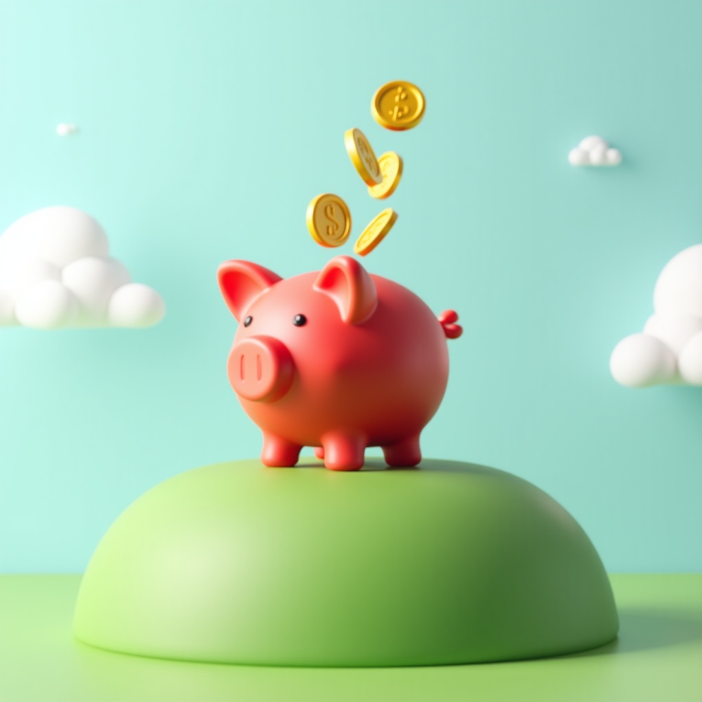 Münzen und Geldscheine als Sinnbild für den schleichenden Kaufkraftverlust durch Inflation