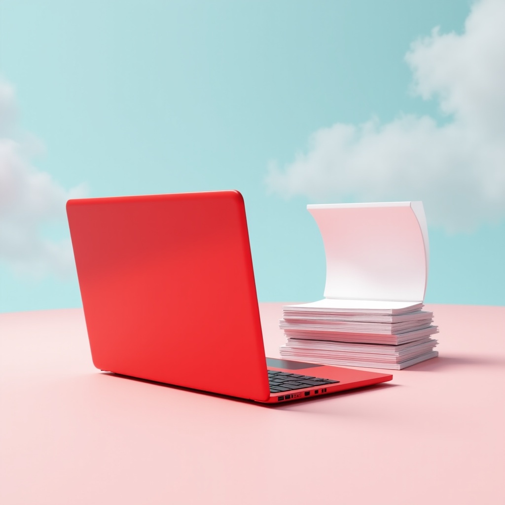 Laptop und Rechnungen als Sinnbild für die Umsatzsteuer bei Selbstständigen